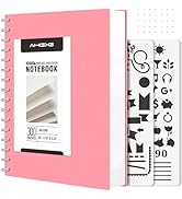 AHGXG Bullet Dotted Journal Spiral Notebook, 300 Pages Dotted Notebook Thick Journal, A5 Dot Grid...
