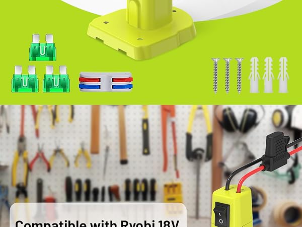 Compatible with Ryobi 18V Batteries