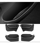 TOPABYTE Door Side Storage Box Full Wrapped for Tesla Model Y Juniper 2025 2026 4PCS Front & Rear...