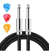 Aqdocvf Guitar Cable Guitar Cord 15ft AMP Cord for Bass & Electric Guitars/Keyboard/Mandolin TS 1...