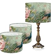 Table Lamp Shade, 13”W x 10”H HD Printing Geometric floral leaves marble Lampshade, Lamps shades,...
