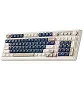 AULA 99 Key Keyboard, Wireless Gaming Keyboard Bluetooth Computer Keyboards Creamy Color Cute Mem...