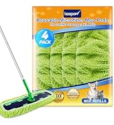 KEEPOW Reusable XL Mop Pads Compatible with Swiffer XL Sweeper, X-Large Dry Sweeping Cloths, Wet ...