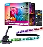 Govee TV Backlight 3 with Dual 4MP Lens, 16.4ft RGBWIC LED Strip Lights Sync to Screen for 75-85 ...
