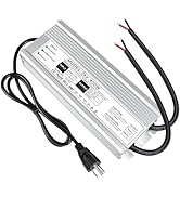 LightingWill LED Driver 400 Watts Waterproof IP67 Power Supply Transformer, 90-140V AC to 24V DC ...