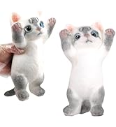 Big Hand Painted Cat Squishy Toys,Large Cute Ultra Soft Kitty Squeeze Fidget Toys for Stress Reli...