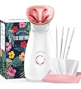 Colorfarm Facial Steamer Nano Ionic: Face Steamer Deep Cleaning Unclogs Pores - Humidifier Hot Mi...