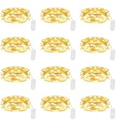 Lakumu 12-Pack Fairy Lights Battery Operated Twinkle Lights-7FT 20LEDs String Lights, Waterproof ...