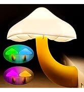 iBetterLife Mushroom Sensor LED Night Light Plug-in 7 Color Changing Magic Mushroom Lamp, Mini Dr...