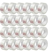 Turxayox 24 Rolls Transparent Tape Refills, Clear Tape, 3/4 x 800 Inches, Glossy Gift Wrapping Ta...