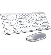 Bluetooth Keyboard and Mouse Compatible with Mac, OMOTON Ultra-Slim Wireless Keyboard and Mouse C...