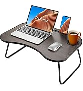 LORYERGO Lap Desk for Laptop, Laptop Lap Desk with Slot for Phone & Tablet, Lap Table for Bed, Su...