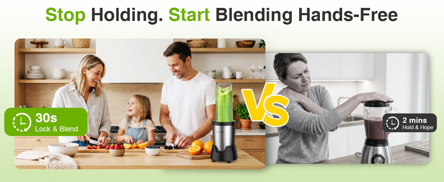 Lock and blend portable blender no holding needed fast smoothie making fitness daily nutrition