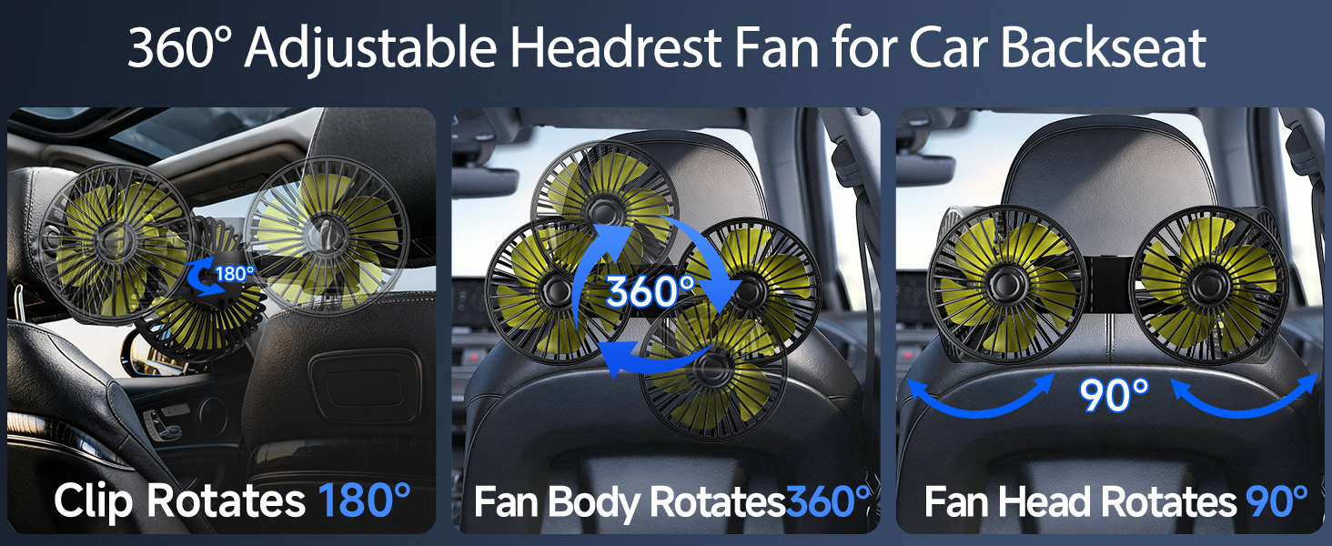 headrest fan for backseat