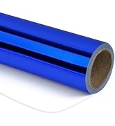 RUSPEPA Royal Blue Metallic Wrapping Paper - Solid Color Paper Perfect for Wedding, Birthday, Chr...