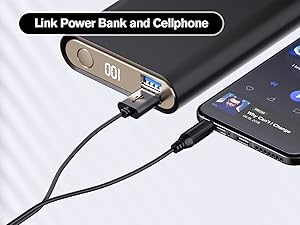 laptop speakers plug in -- Link Power Bank and Cellphone