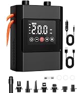 AIRSURE 20PSI High Pressure Electric Paddle Board Pump, Rechargeable Battery-Powered, Electric SU...