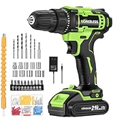WorkBless WORKBLESS 21V Power Drill Set, Cordless Drill with Battery and Charger, 3/8'' Keyless C...