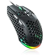 SOLAKAKA SM900 Gaming Mouse Wired with RGB,Honeycomb Shell,12800 DPI Wired Gaming Mouse with