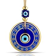 BCS Blue Evil Eye Wall Decor Gold Border Design 4.3