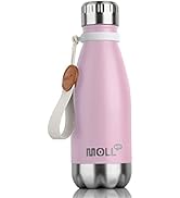 Mollcity Small Water Bottles, 9 oz Kids Water Bottle for School Stainless Steel Insulated Vacuum ...