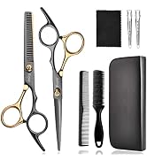 Hair Cutting Scissors Kit, Fcysy Professional Barber Shears Set with Hair Scissors Thinning Shear...