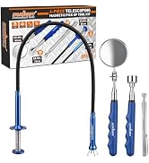 HORUSDY 4PCS Telescoping Magnetic Pick Up Tool Kit, Magnetic Sweepers Set with 360° Inspection Mi...