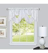 GOHD Valarie Fancy Window Valance. 54 x 18. Taffeta Fabric with Soft Satin Swag. Add Some Royal l...