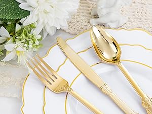 Golden tableware set