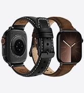 Fullmosa Leather Band Compatible with Apple Watch Bands 49mm 46mm 45mm 44mm 42mm 41mm 40mm 38mm,T...