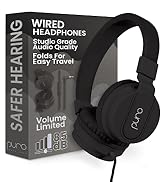 Puro Sound Labs PuroBasic Kid Headphones with Cord - Volume-Limiting & Adjustable with Microphone...