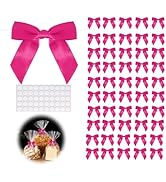 50pcs Boutique 2.5" Satin Ribbon Twist Tie Bows for Tying Up Packages Gift Wrapping