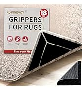 Finevoy 18Pcs Rug Gripper Pads, Non Slip Rug Tape for Advanced Shape Combo, Complete Home Kit Rug...