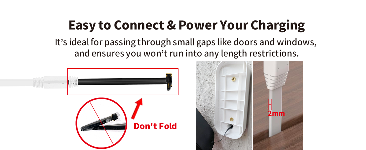 Power Cable and Adapter for myQ Smart Garage Door Video Keypad