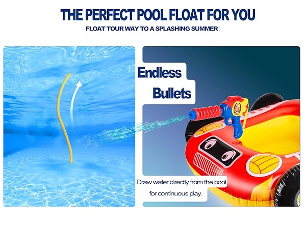 pool floats kids pool toys for toddlers 3-5 4-8 swimming floaties water gun inflatables fire truck