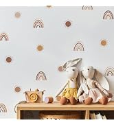 funlife Small Boho Rainbow Wall Decals Peel and Stick, Self Adhesive Colorful Rainbow Wall Sticke...