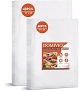 100PCS Vacuum Sealer Bags Set, 60 Quart 8" x 12" & 40 Gallon 11" x 16", Pre-Cut Food Saver Bags f...