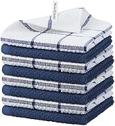 Nialnant 8 Pack Dish Rags,100% Cotton Dish Towels for Kitchen,Super Absorbent Kitchen Dish Cloths...