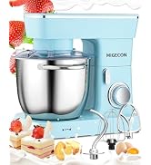 MIGECON Stand Mixer,Electric Food Mixer, Dough Hook, Flat Beater Attachments, Splash Guard 10 Spe...