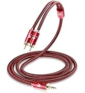 BOAACOUSTIC HiFi 3.5mm to 2 RCA Male Audio Cable - Stereo Y Splitter Adapter, Auxiliary Cable for...
