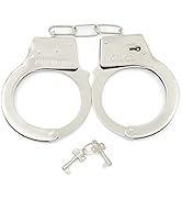 Handcuffs for Kids Safety Toy Cop Cuffs with Key Police Officer Role Play Cowboy Sheriff Hallowee...