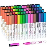 Dry Erase Markers, Shuttle Art 60 Bulk Pack 15 Colors Magnetic Whiteboard Markers with Erase, Fin...