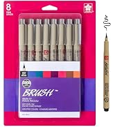 SAKURA Pigma Micron Brush Pens - Archival Black and Colored Ink Pens - Pens for Writing, Drawing,...