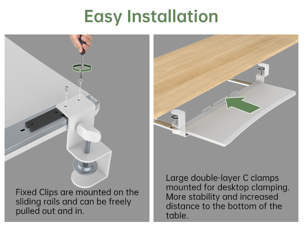 desk keyboard tray slide out