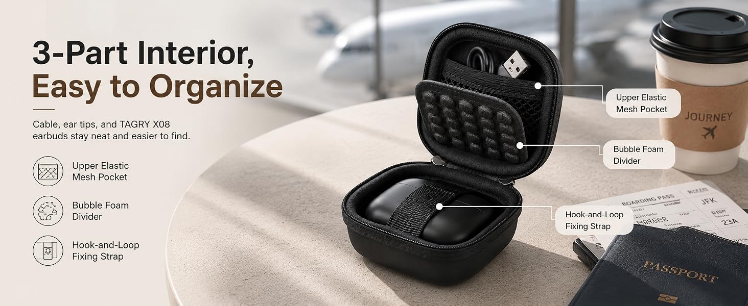 Earbud Case for TAGRY X08 Bluetooth Headphones