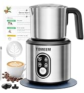 TOMEEM Milk Frother with Dark Blue Mat