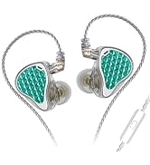 KZ ZAS Pro IEM Wired Earbuds, 7BA+1DD HiFi in Ear Monitor, Studio Headphones with Deep Bass, 2 PI...