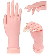 Practice Hand for Acrylic Nails Soft Touch Mannequin Hand for Nails, Flexible and Bendable Fake H...