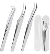 WSYUB Lash Tweezers,Eyelash Tweezers,Lash Tweezers for Eyelash Extension,Volume Tweezers, Fiber T...