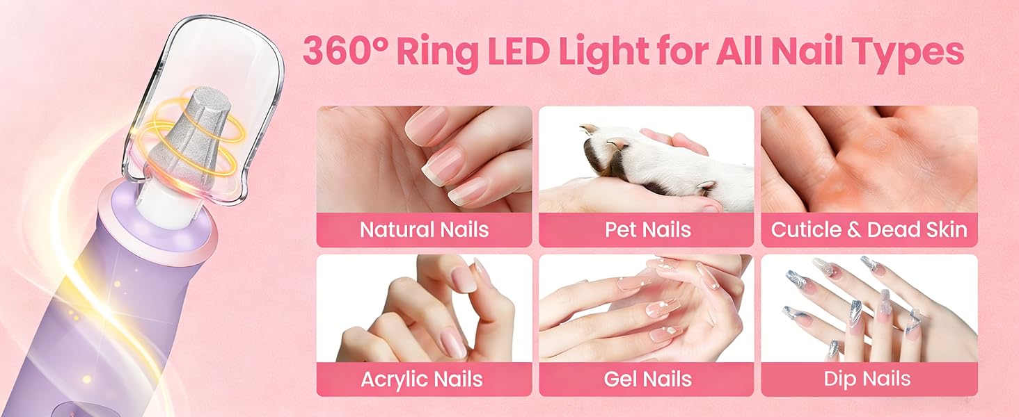 360° Ring LED Light for All Nail Types